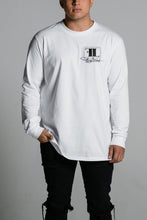 'Insight' Long Sleeve T-Shirt - White (Relaxed Fit)