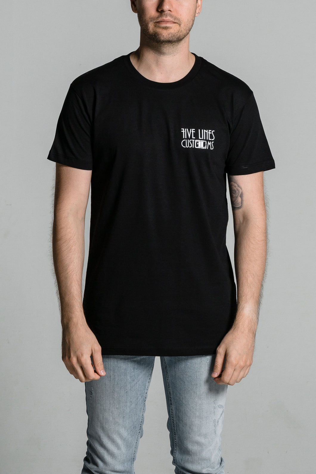 'Fresh Vibes' T-Shirt - Black (Slim-Regular Fit)